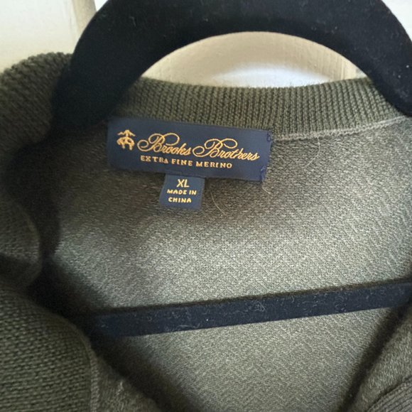 Brooks Brother's Extra Fine Merino Wool Half-Zip Sweater - Picture 4 of 8